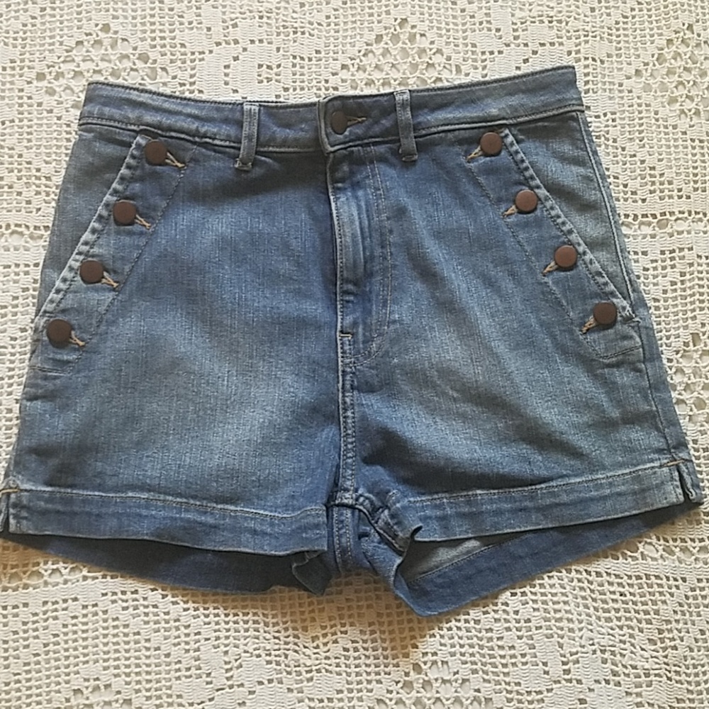 H&M High Waisted Denim Shorts